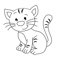 Coloring book with cat
