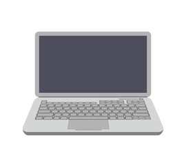 Laptop Isolated on White Background.