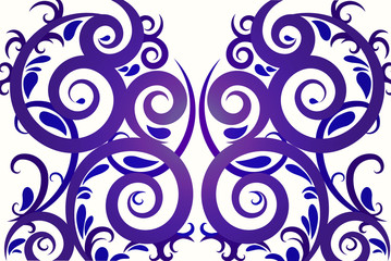 Blue abstract lines and swirl background