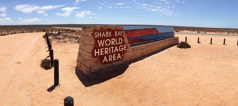 Shark Bay Sign Panorama