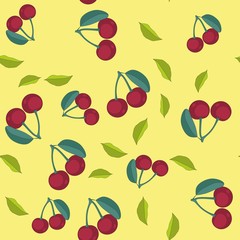 cherry cartoon seamless texture 654