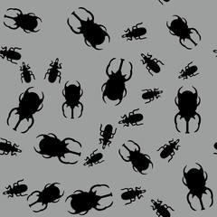 Beetle insect seamless pattern 663