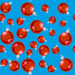 Xmas balls cartoon seamless pattern 673