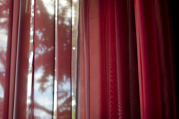 Curtain or drapes red background