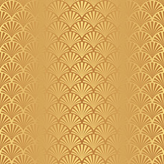 Seamless Art Deco Pattern with Gold Gradient