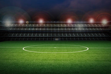 Fototapeta premium stadium with soccer field