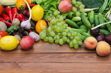 group of vegetables and fruits on table