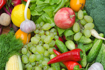 group of vegetables and fruits on table