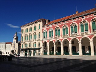 Fototapeta na wymiar Republic square in Split