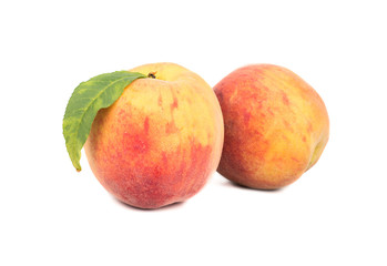 Two ripe peach