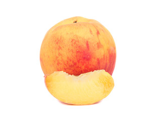 Peach with slice