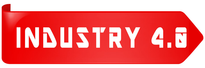 rb1 RibbonBanner - i4b70 Industrie4Banner i4b - Long red arrow ribbon - industry 4.0 - 3to1 g4567