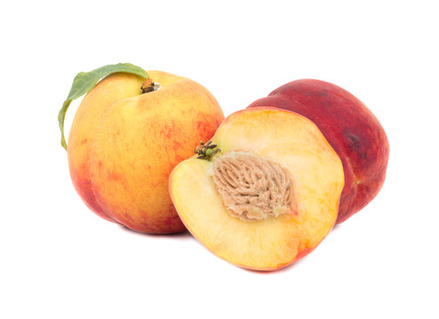 Peach with half