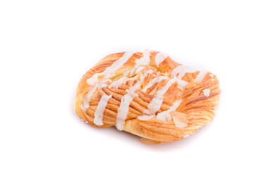 Danish pastries isolated on white background