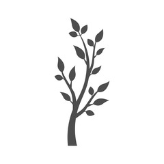 Abstract illustration - silhouette of a young tree