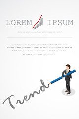 Businessman with pencil