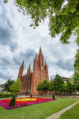 Fototapeta na wymiar Evangelische Marktkirche Wiesbaden