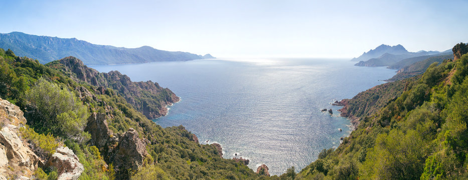 Korsika Frankreich Panorama view