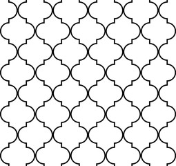 Quatrefoil geometric seamless pattern