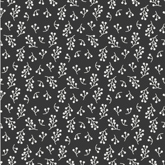 Hand drawn autumn seamless pattern made of berries. Wrapping paper. Abstract vector background. Floral illustration. Graphic style. Fall print. Doodle art elements. For printing onto fabric, paper.