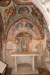 Vestments and paintings in a monastery in the valley of the Bene