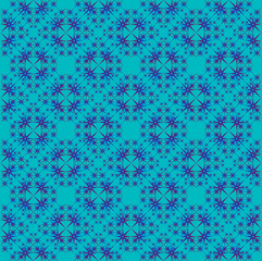 Blue bubble lace. Round blue abstract bubbles on a blue background