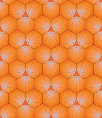 Vector illustration of geometric pattern in the form of a hexago