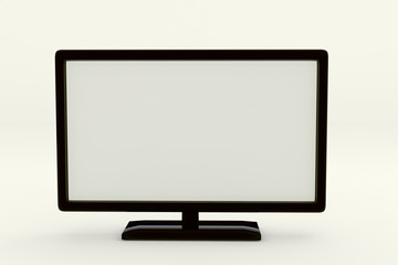3D rendering of modern lcd  wide screen television