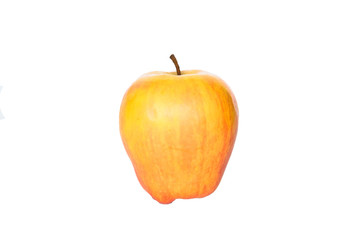 Fresh red yellow apple  isolated