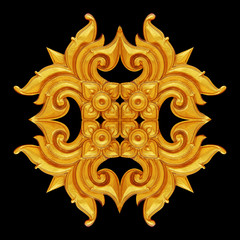 Ornament elements, vintage gold floral designs