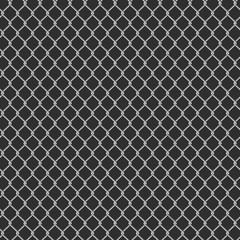 Fototapeta premium Seamless detailed chain link fence pattern texture 