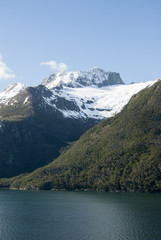 Glacier Alley - Patagonia Argentina / Cruising in Glacier Alley - Patagonia Argentina - Landscape of beautiful mountains, glaciers and waterfall