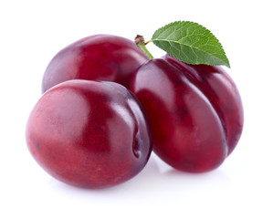 Plums with leaf © Dionisvera