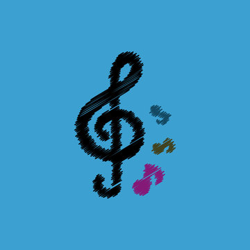 flat vector icon design collection music note