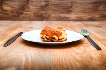 Stuffed potato croquettes with cheese