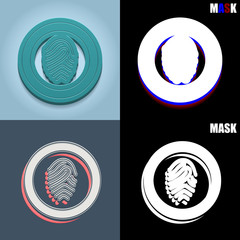 ikona retro 3D i płaska © vempireart