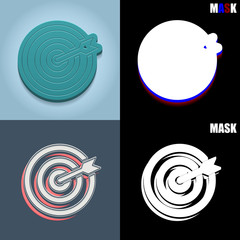 ikona retro 3D i płaska © vempireart