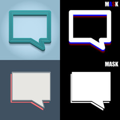 ikona retro 3D i płaska © vempireart