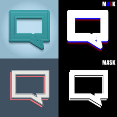 ikona retro 3D i płaska © vempireart