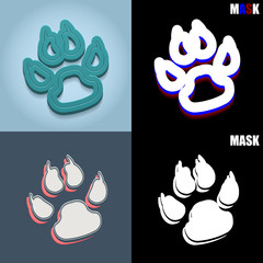 ikona retro 3D i płaska © vempireart