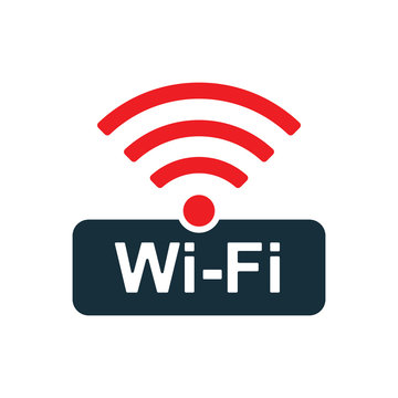 wi-fi point icon on white background