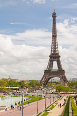 Obraz premium The Eiffel Tower seen from Trocadero, Paris, France.