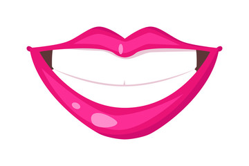 Woman lips isolated vector
