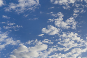 blue sky background with tiny clouds