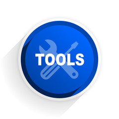tools flat icon with shadow on white background, blue modern design web element