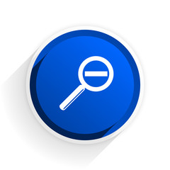 lens flat icon with shadow on white background, blue modern design web element