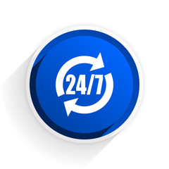 service flat icon with shadow on white background, blue modern design web element