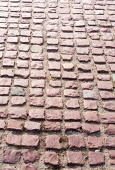 ancient cobblestone pavement