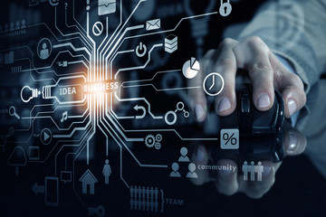 Wireless connection 3D rendering concept . Mixed media