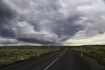 Road under dramatic sky - 116510324